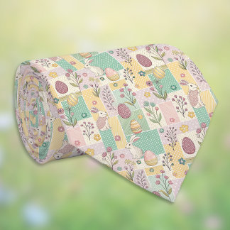 Easter Patchwork Pastel Bunnies Eggs and Gingham Slips