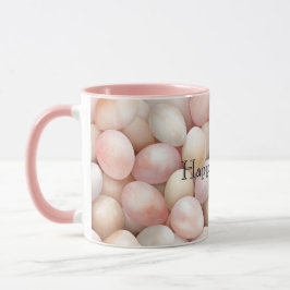 Easter Peach Pink Eggs Mugg