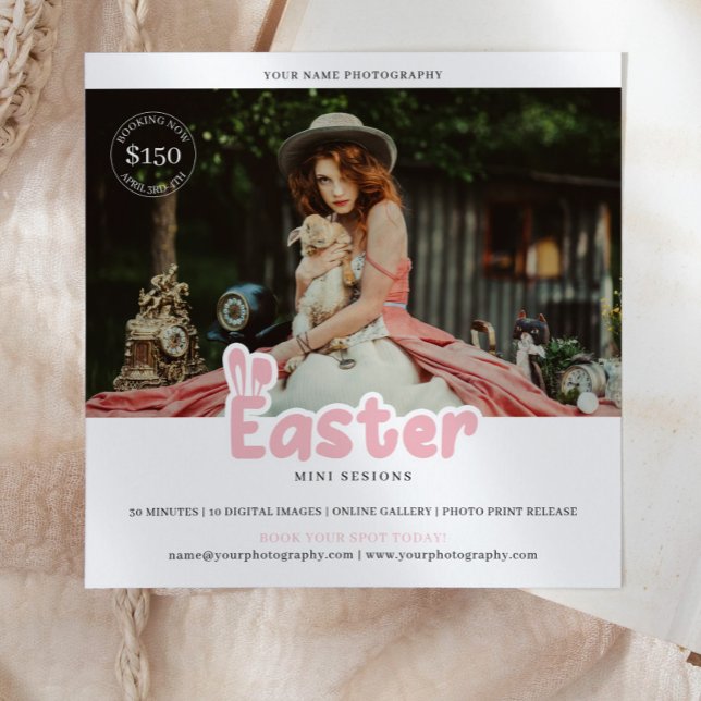 Easter Photography Mini Session Marketing Anteckningskort (Skapare uppladdad)