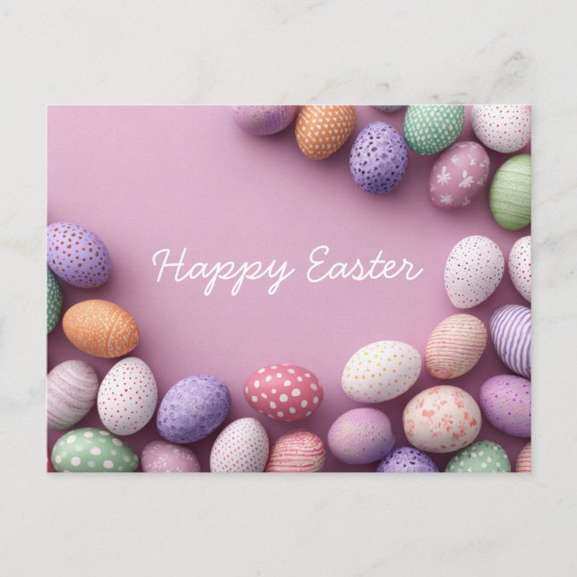 Easter Postcard with Easter Eggs Vykort (Framsida)