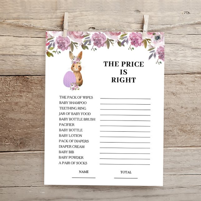 Easter Price is Right Baby Shower Game Card  (Skapare uppladdad)