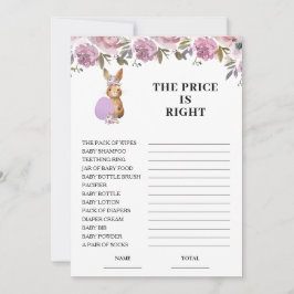 Easter Price is Right Baby Shower Game Card  Inbjudningar