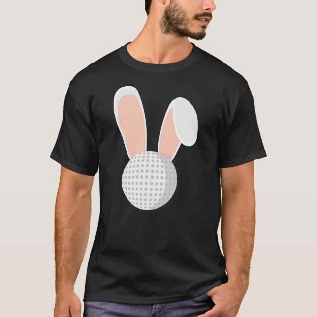 Easter Rabbit Bunny Golf Ball Golfer Funny Holiday T Shirt (Framsida)