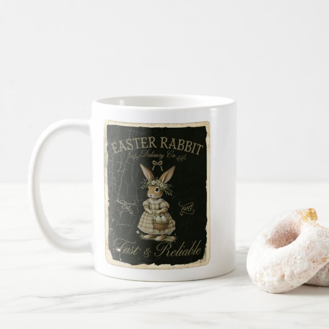 Easter Rabbit Delivery Co Vintage Bunny Kaffemugg (Med munk)