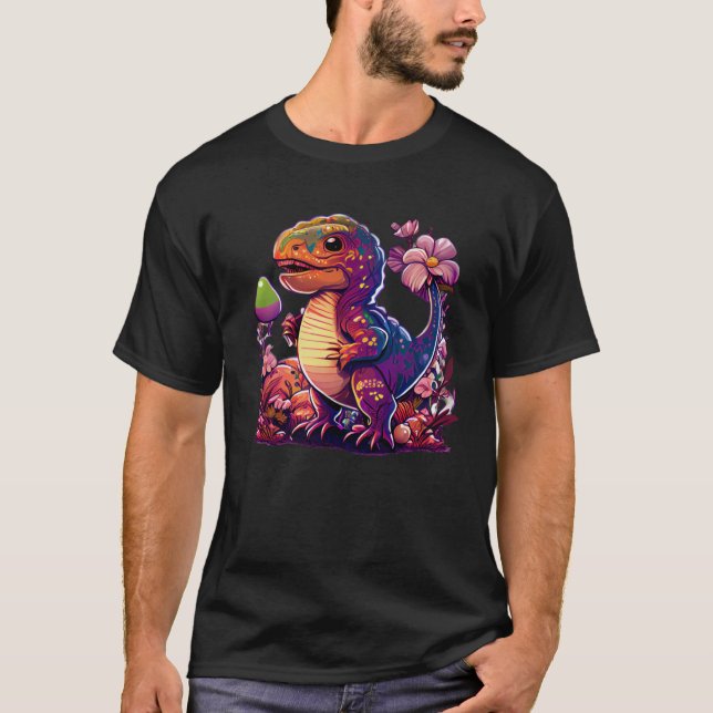 Easter ready Dinosaur with festive Rex for Boys an T Shirt (Framsida)