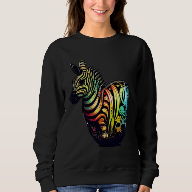 Easter ready tops with charming Zebra illustration T Shirt (Framsida)