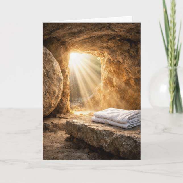 Easter Resurrection Morning Empty Tomb Kort (Framsida)