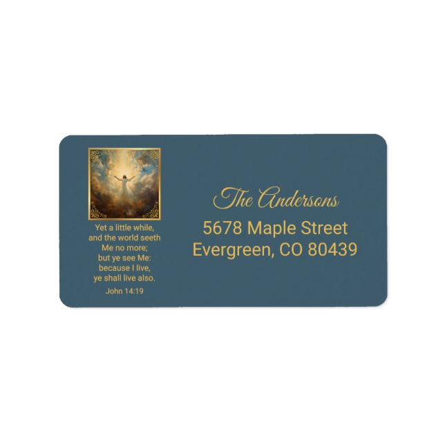 Easter Resurrection Religious Adressetikett (Framsidan)