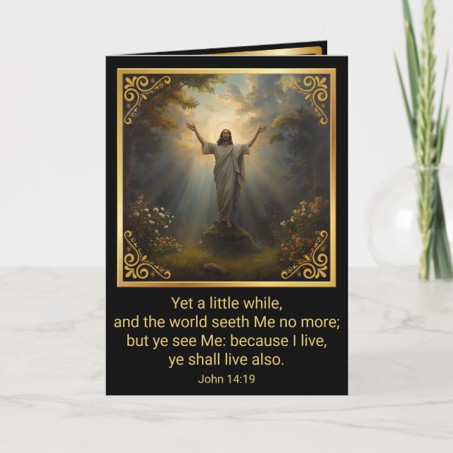 Easter Resurrection Religious Helgkort (Framsida)