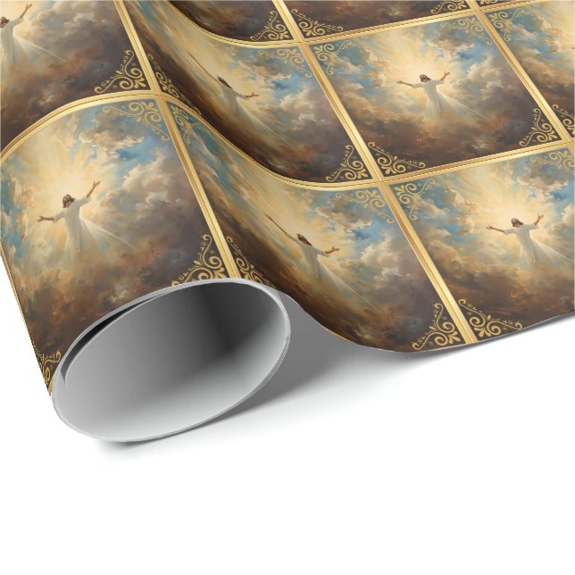 Easter Resurrection Religious Presentpapper (Rullad Hörn)