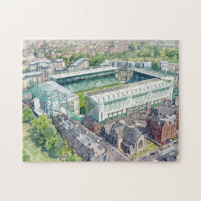 Easter Road Stadium Edinburgh Akvarellkonst Pussel (Horisontell)