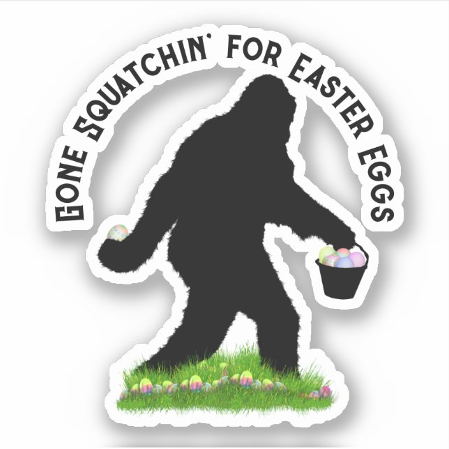 Easter Sasquatch  Klistermärken (Framsida)