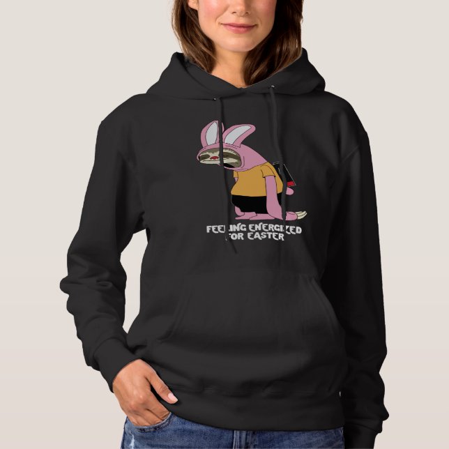 Easter Sloth Bunny Feeling Energized T Shirt (Framsida)