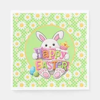 Easter Spring Daisy Bunny  Pappersservett