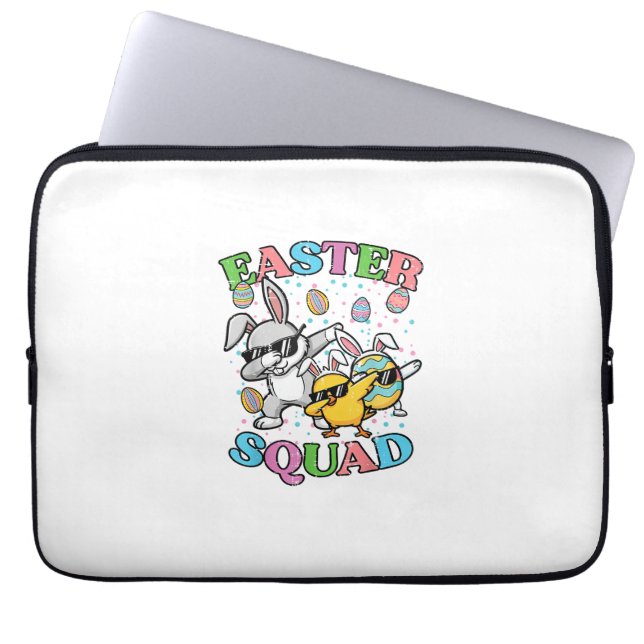 Easter Squad Bunny Egg Chick Dab Crew Matching Men Laptop Fodral (Framsidan)