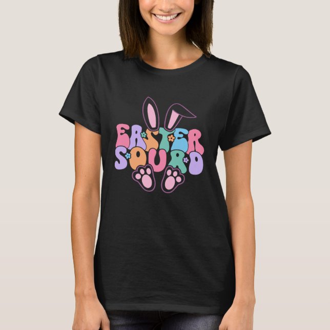 Easter Squad Bunny Rabbit Face  Easter Day Women G T Shirt (Framsida)