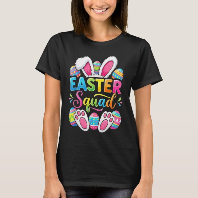 Easter Squad Family Matching Couple Easter Men Wom T Shirt (Framsida)