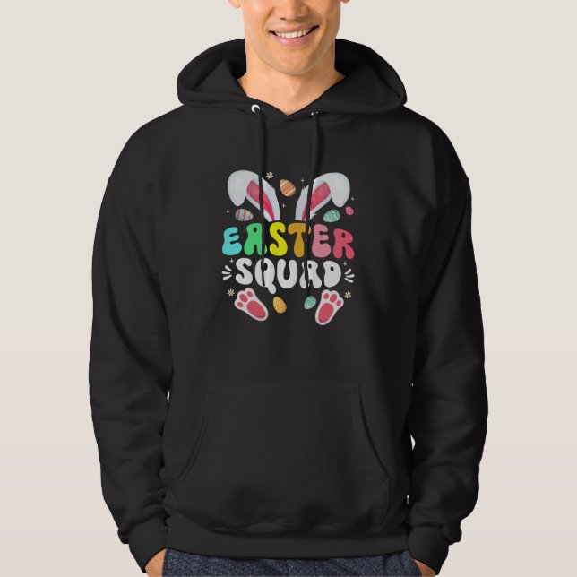 Easter Squad Family Matching Easter Day Bunny Egg  Hoodie (Framsida)