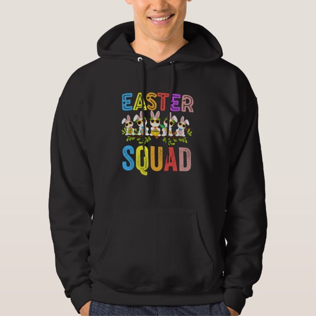 Easter Squad Family Matching Easter Day Bunny Egg  Hoodie (Framsida)