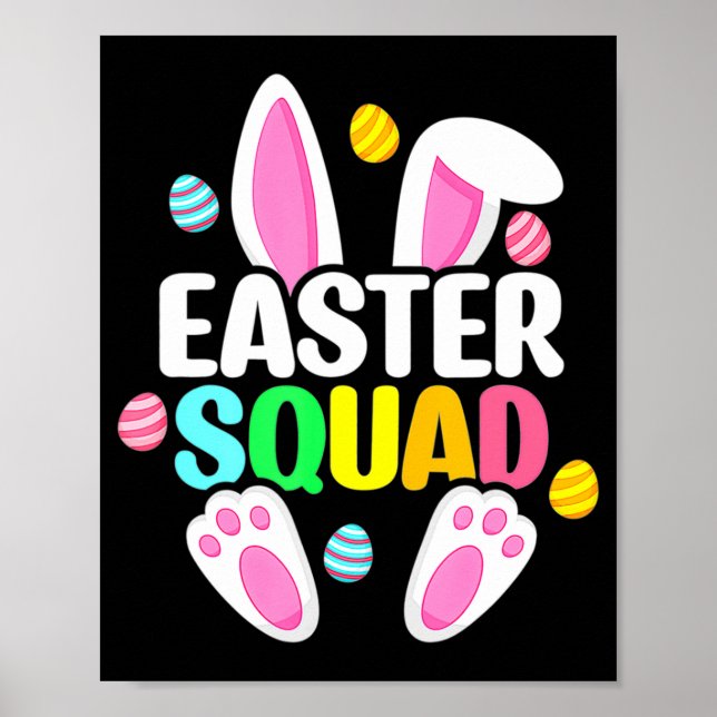 Easter Squad Family Matching Easter Day Bunny Egg  Poster (Framsidan)