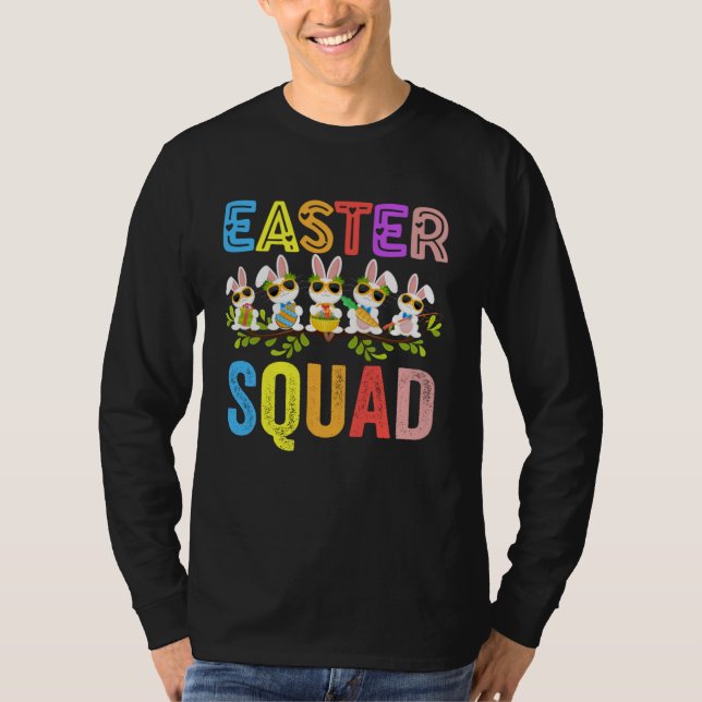 Easter Squad Family Matching Easter Day Bunny Egg  T Shirt (Framsida)