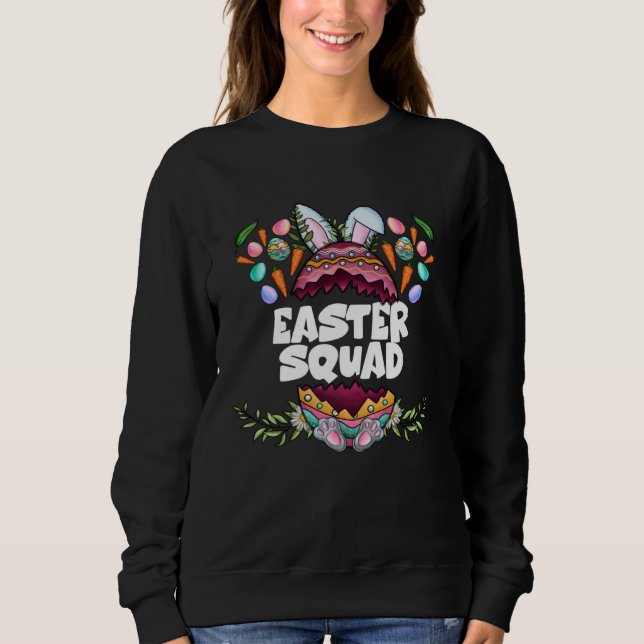 Easter Squad Family Matching Easter Day Bunny Egg  T Shirt (Framsida)