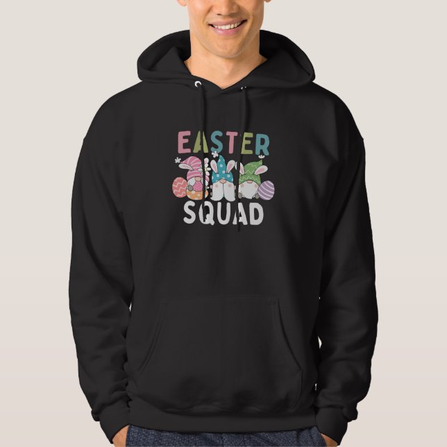 Easter Squad Family Matching Easter Day Gnome Egg  Hoodie (Framsida)