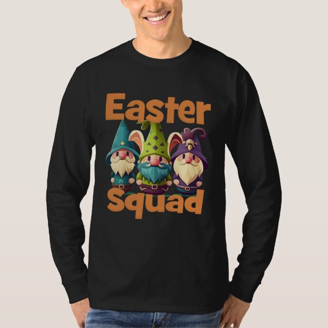 Easter Squad Family Matching Gnomes Bunny Egg Hunt T Shirt (Framsida)