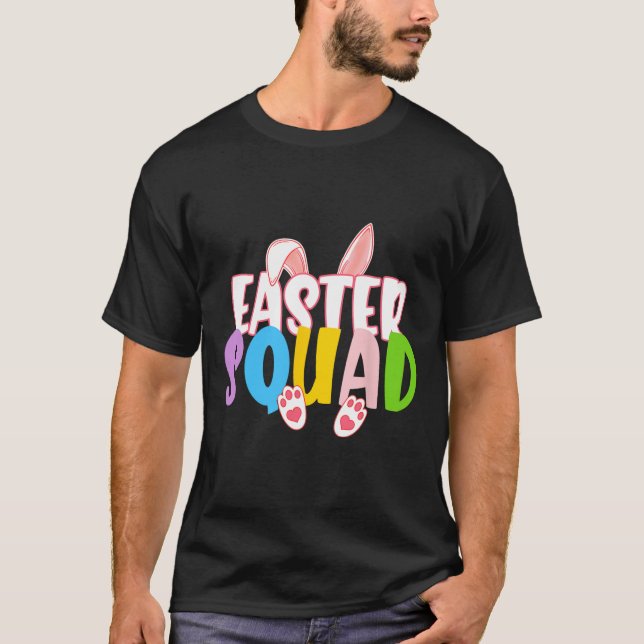 Easter Squad Family Matching Group Easter Egg Hunt T Shirt (Framsida)