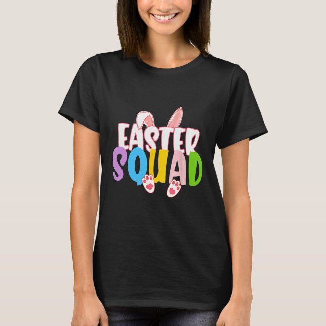 Easter Squad Family Matching Group Easter Egg Hunt T Shirt (Framsida)