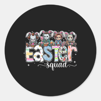 Easter Squad Funny Easter Horror Characters Family Runt Klistermärke