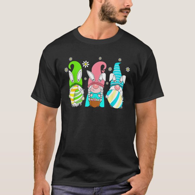 Easter Squad Funny Gnome Bunny Egg Hunting Matchin T Shirt (Framsida)