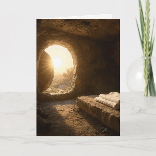 Easter Sunlight In an Empty Tomb Kort (Framsida)