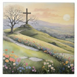 Easter sunrise art illustration kakelplatta<br><div class="desc">Easter sunrise watercolor art illustration.</div>