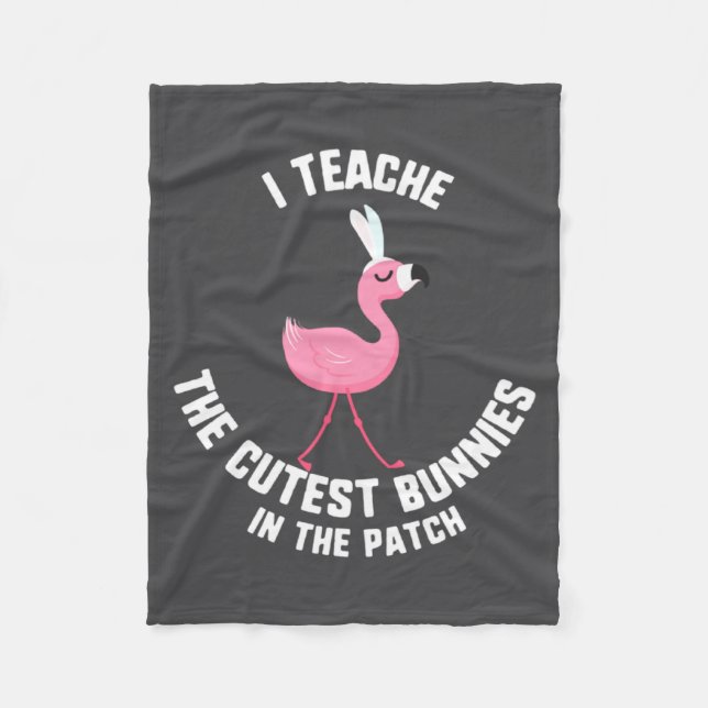 Easter Teach Cutest Bunnies Patch Illustration Fleecefilt (Framsidan)