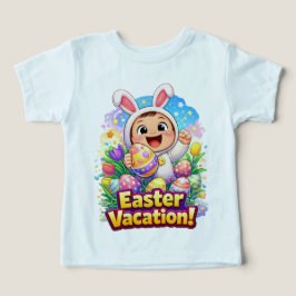 Easter Vacation Cute Baby Bunny Illustration T Shirt