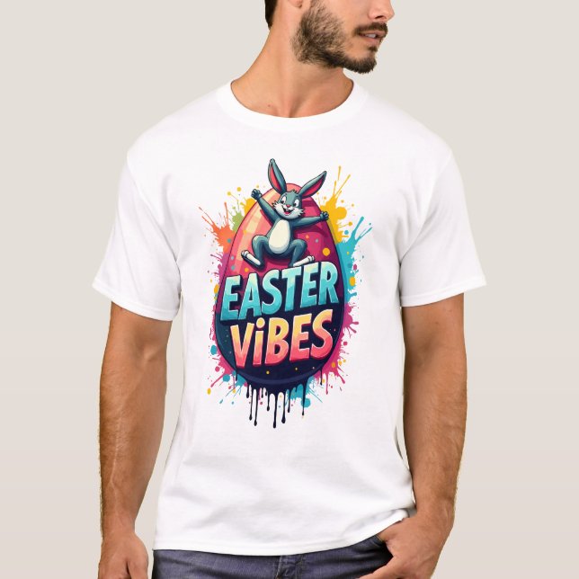 Easter Vibes - Frohe Ostern T Shirt (Framsida)