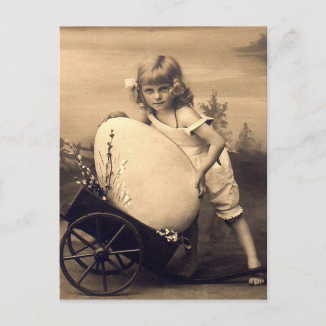 Easter vintage picture helg vykort (Framsida)