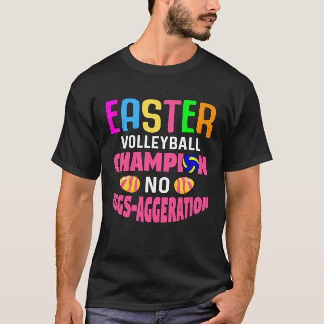 Easter Volleyball Bunny Rabbit Beachvolleyball T Shirt (Framsida)