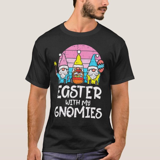 Easter With My Gnomies  Nordic Gnomes Men Women Ki T Shirt (Framsida)