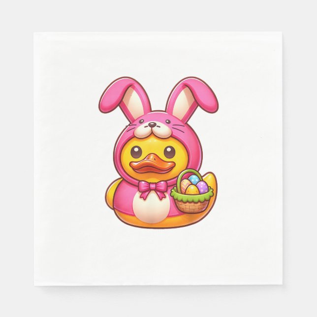 Easter Yellow Rubber Duck Cruise Ship Cruising Duc Pappersservett (Framsidan)