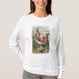 EasterBunnies i ett fartyg med kulöra ägg T-shirt
