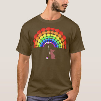 Easterbunny regnbåge av glad påsk t shirt