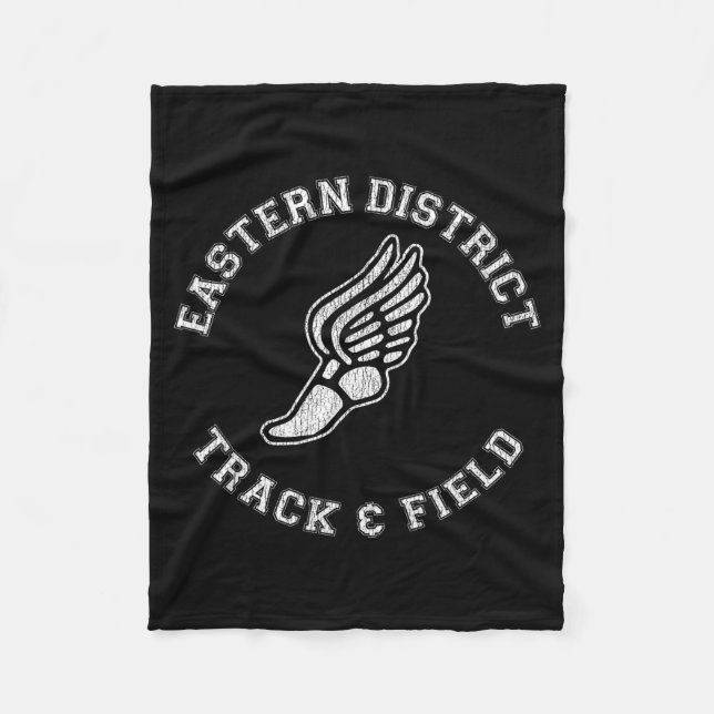 Eastern District Friidrott Distressed Retro Fleecefilt (Framsidan)