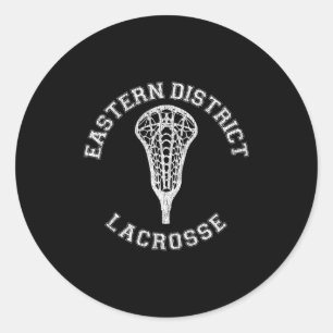 Eastern District Lacrosse Flickor Lax Retro Distre Runt Klistermärke