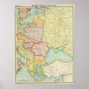 Eastern Europe kommunikationer Poster