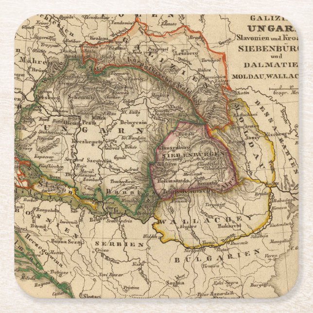Eastern Europe Underlägg Papper Kvadrat (Framsidan)