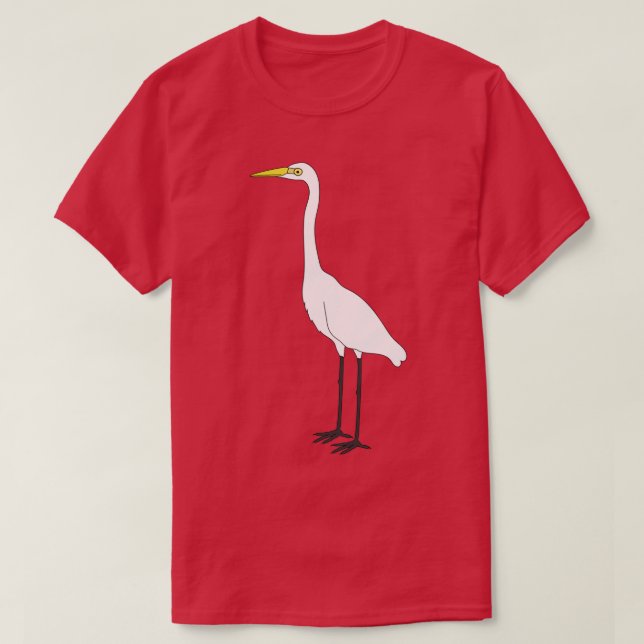 Eastern Great Egret on Black T Shirt (Design framsida)