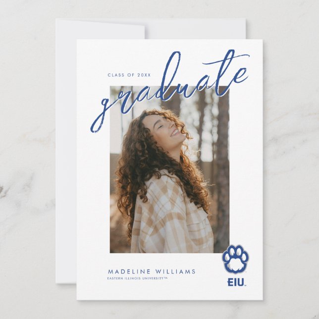 Eastern Illinois Panthers Paw Print & EIU Meddelande (Framsida)