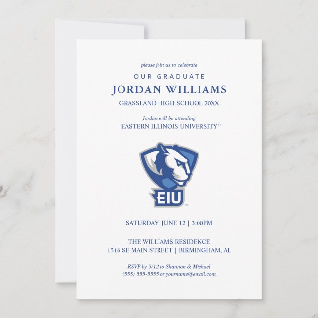 Eastern Illinois University Panthers logotyp Meddelande (Framsida)
